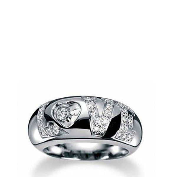 Happy Diamond Ring 18K White Gold